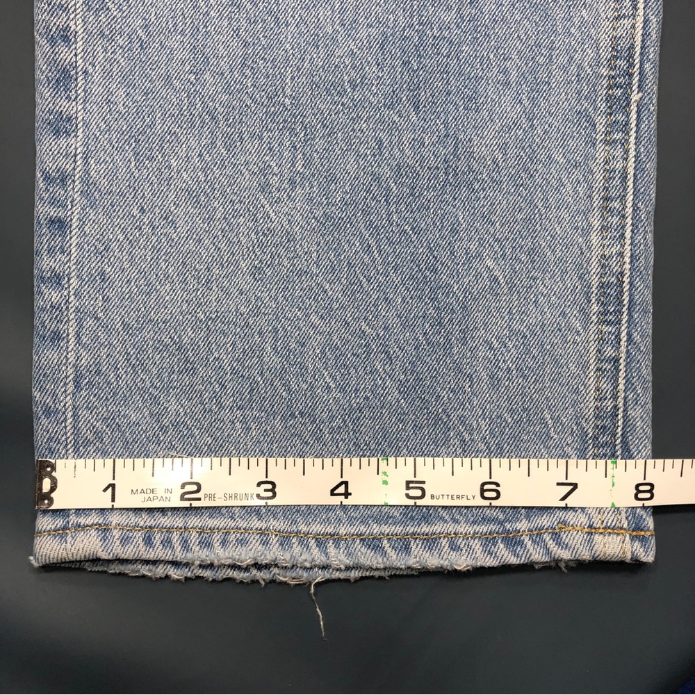 NEW LOFT The Curvy 90s Straight Leg Ankle Distressed Jean Light Indigo Size 25 - Picture 11 of 14